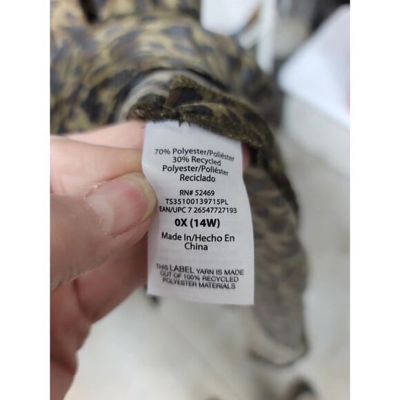 Terra & Sky Animal Print Midi Dress Size OX - Picture 5 of 5